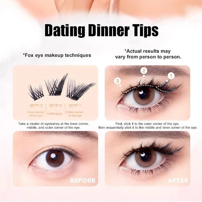 Self-Adhesive Fox-Eye Winged False Eyelashes
