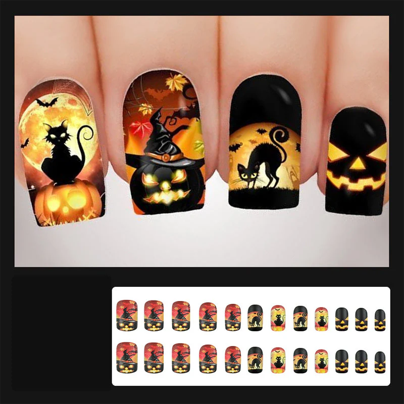 Halloween Style Press On Nails