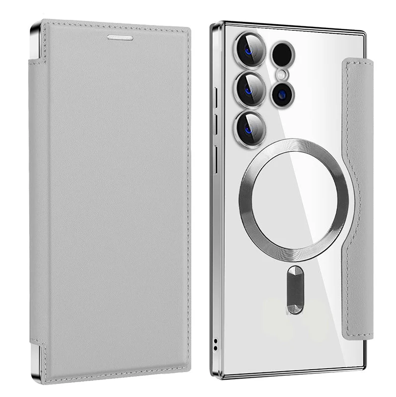 Lens Protection Magnetic Flip Phone Case For Samsung S22/S23/S24/S25