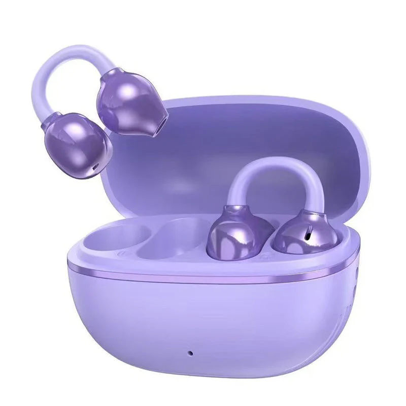 Bluetooth 5.4 Clip-On Open Ear Earbuds with Noise Cancelling