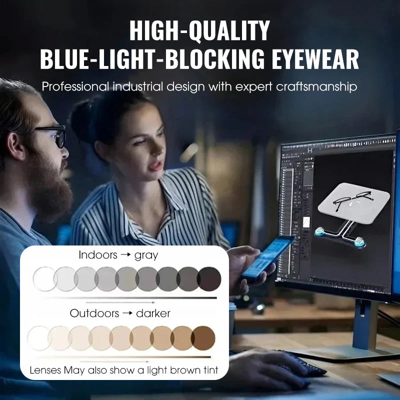 Lightweight Blue-Light Blocking Photochromic Glasses